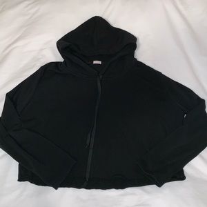 Cropped, Black John Galt Hoodie